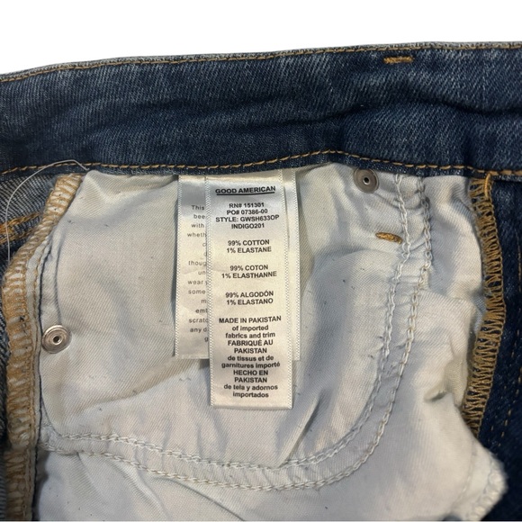 Good American Good Waist Indigo High Rise Step Hem Jeans Blue Size 8/29 - Picture 5 of 10